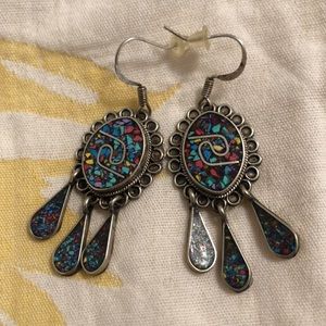 Multi colored earrings